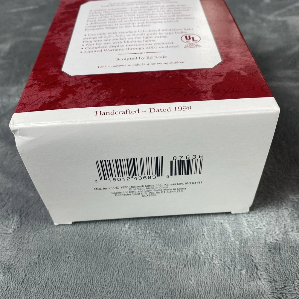 Hallmark Keepsake Ornament Candlelight Services Series The Stone Church 1998